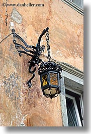 europe, hangings, krupa, lamps, slovenia, streets, vertical, photograph