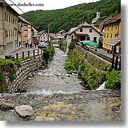 europe, krupa, slovenia, square format, stream, towns, photograph