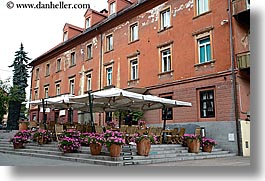 buildings, europe, flowers, horizontal, ljubljana, slovenia, tents, towns, photograph