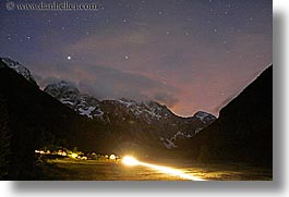 dolina, europe, horizontal, logarska, logarska dolina, long exposure, nite, slovenia, star trails, stars, photograph