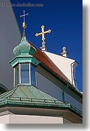 crosses, europe, ptuj, roofs, slovenia, vertical, photograph