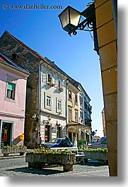europe, lamp posts, ptuj, slovenia, towns, vertical, photograph