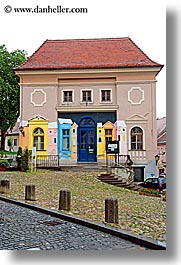 cobblestones, europe, facades, ptuj, slovenia, towns, vertical, photograph