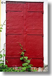 doors, europe, ivy, red, slovenia, styria, vertical, photograph