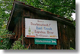 barn, europe, horizontal, signs, slovenia, styria, wines, photograph