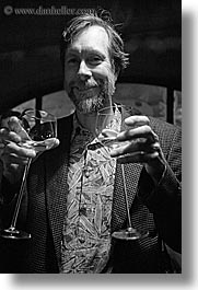 black and white, christie, double fisted, europe, groups, men, slovenia, stuart, vertical, wine glass, wines, photograph