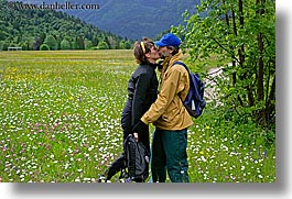 christie, christy, couples, europe, groups, horizontal, kissing, men, slovenia, stuart, wildflowers, womens, photograph