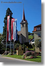 images/Europe/Switzerland/Lucerne/Weggis/church-steeple-n-flags.jpg